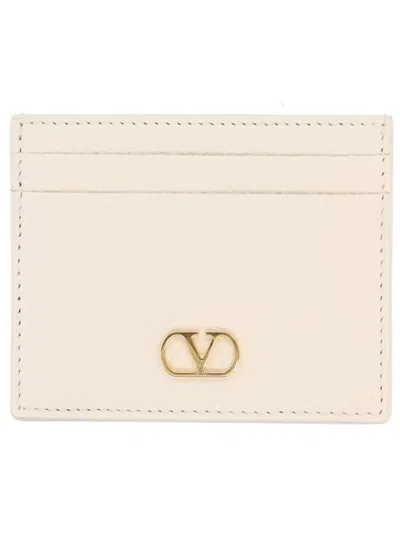 Valentino Garavani Vlogo Signature Card Holder In White