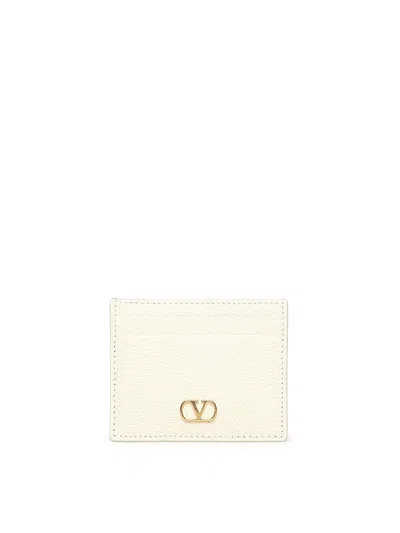 Valentino Garavani Vlogo Signature Card Holder In White
