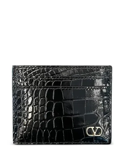 Valentino Garavani Vlogo Signature Cardholder In Black
