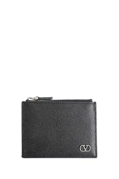 Valentino Garavani Vlogo Signature Cardholder In Black
