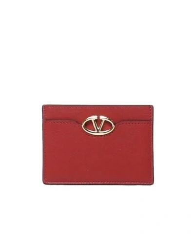 Valentino Garavani Vlogo Signature Cardholder In Red