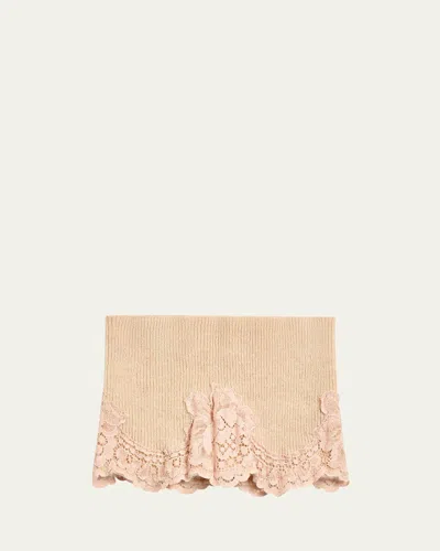 Valentino Garavani Vlogo Signature Cashmere & Lace Headband