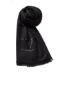 Valentino Vlogo Signature Cashmere And Silk Shawl With Lurex Logo