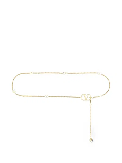 Valentino Garavani Golden Vlogo Adjustable Belt
