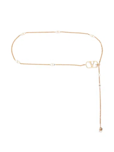 Valentino Garavani Vlogo Signature Chain Belt In Gold