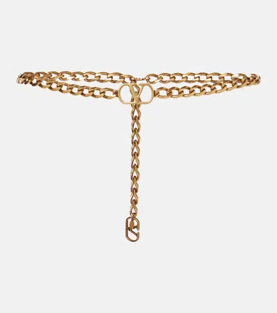 Valentino Garavani Vlogo Chain Belt In Gold