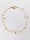 Valentino Garavani Mini Gold-tone Chain With Knurled Sphere And Signature Detail In Gold