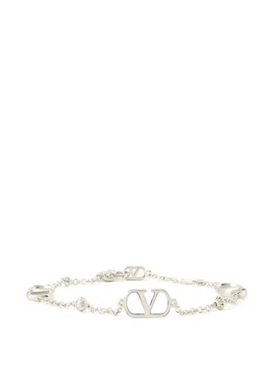 Valentino Garavani Vlogo Signature Chain Bracelets In Metallic