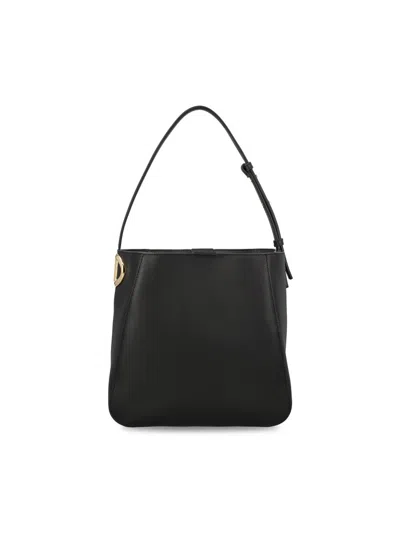 Valentino Garavani Nappa Leather Bucket Vlogo Bag In Black