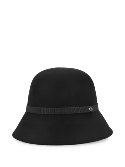 Valentino Garavani Bucket Hat Vlogo Ribbon Wide Brim In Black