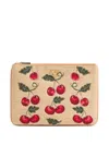 Valentino Vlogo Signature Medium Cherry Flat Clutch Bag