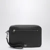 Valentino Vlogo Signature Clutch Black In Grained Calfskin