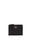 Valentino Vlogo Signature Coin Purse And Card Case In Black  