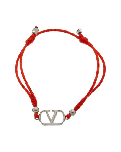 Valentino Garavani Valentino Vlogo Signature Cord Bracelet In Red