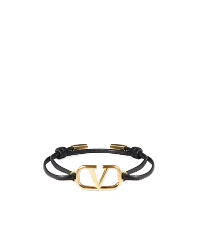 Valentino Garavani Vlogo Bracelet In Black