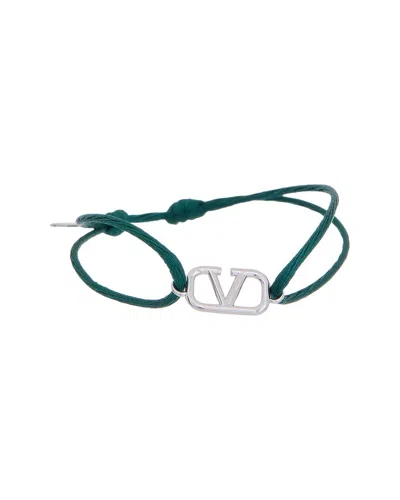 Valentino Garavani Valentino Vlogo Signature Cord Bracelet In Green