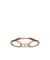 Valentino Garavani Vlogo Signature Cotton Bracelet In Yellow