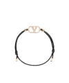Valentino Embellished Vlogo Signature Bracelet In Black