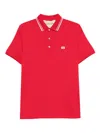 Valentino Vlogo Signature Cotton Polo Shirt In Red
