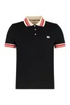 Valentino Vlogo Signature Cotton Polo Shirt In Black
