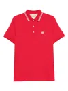 Valentino Vlogo Signature Cotton Polo Shirt In Red