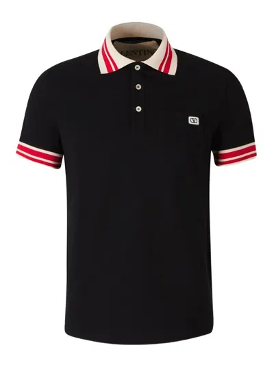 VALENTINO VLOGO SIGNATURE COTTON POLO SHIRT