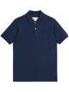 Valentino Cotton Piquet Polo Shirt With Vlogo Embroidery In Blue