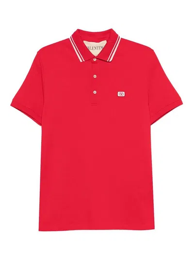 VALENTINO VLOGO SIGNATURE COTTON POLO SHIRT