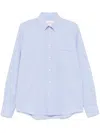 Valentino Camicia Maniche Lunghe Vlogo Signature Shirts Light Blue In Blue