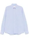 Valentino Camicia Maniche Lunghe Vlogo Signature Shirts Light Blue In Blue