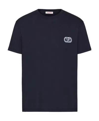 VALENTINO VALENTINO VLOGO SIGNATURE CREWNECK STRAIGHT HEM T-SHIRT