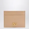 Valentino Vlogo Signature Credit Card Holder Rose Sand
