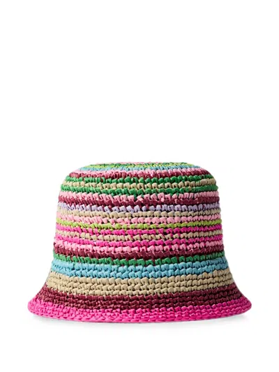 Valentino Garavani Vlogo Signature Crochet Bucket Hat In Multi