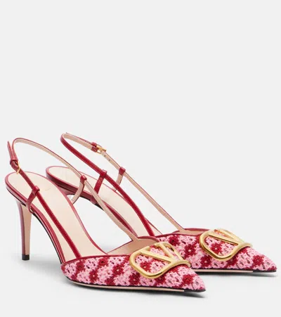 Valentino Garavani Vlogo Signature Crochet Slingback Pumps In Multi