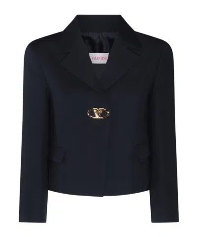 VALENTINO VALENTINO LOGO PLAQUE LONG-SLEEVED JACKET