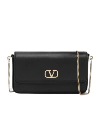Valentino Garavani Vlogo Signature Cross Body Bag In Black