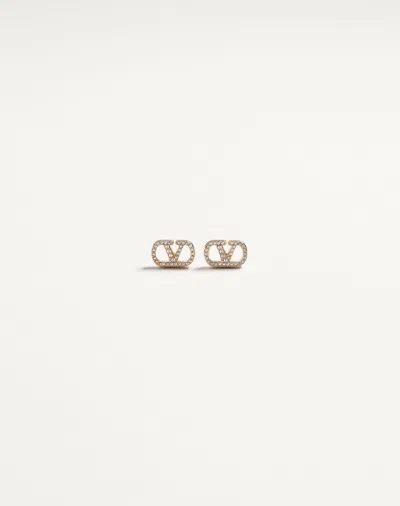 Valentino Garavani Valentino Vlogo Signature Crystal Earrings In Orcrystal