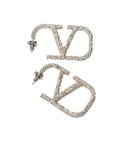 Valentino Garavani Vlogo Signature Crystal Earrings In Yellow