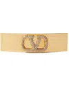 Valentino Crystal Rectangular Hair Accessories In Gold