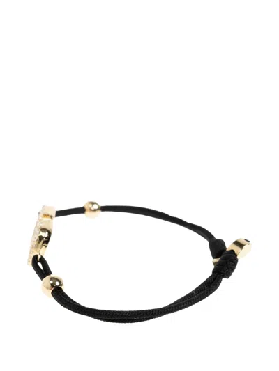 Valentino Garavani Vlogo Signature Crystal-embellished Bracelets In Black