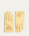 Valentino Garavani Vlogo Signature Nappa Gloves Woman Multicolour 8 In Burro Antique Brass