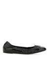 Valentino Vlogo Signature Ruched Slip-on Ballerina In Black