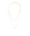 Valentino Vlogo Signature Double-chain Necklace In Yellow