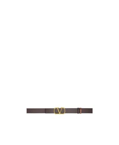Valentino Garavani Vlogo Signature Double-sided Belt In Nude