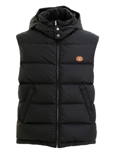 Valentino Vlogo Signature Down Vest In Blue