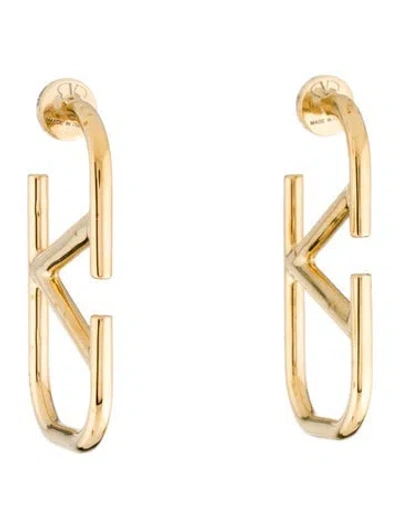 Pre-owned Valentino Garavani Vlogo Signature Drop Earrings In Multi