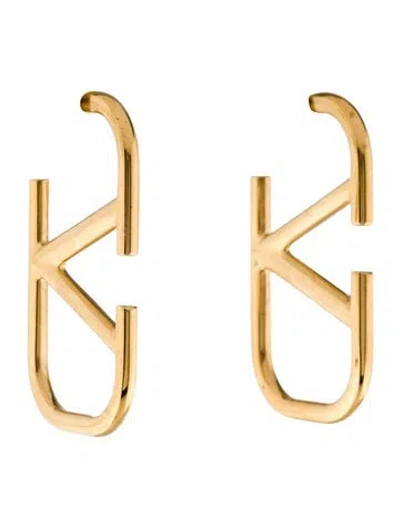 Pre-owned Valentino Garavani Vlogo Signature Drop Earrings In Multi