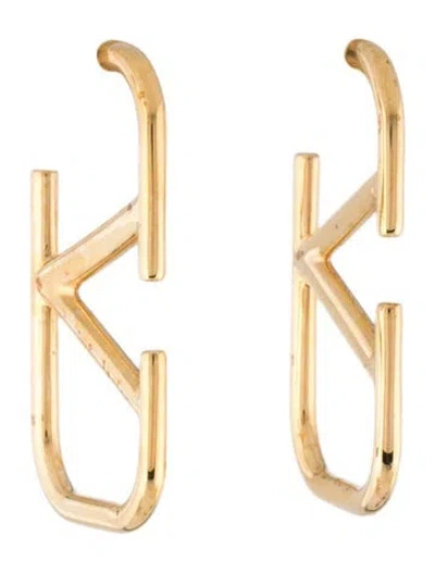 Pre-owned Valentino Garavani Vlogo Signature Drop Earrings In Multicolor