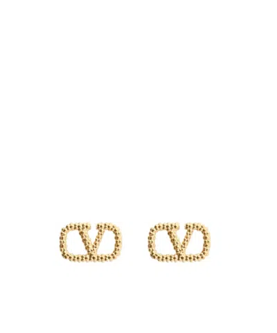 Valentino Garavani Vlogo Signature Earrings In Gold