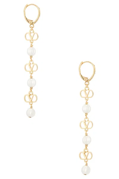 Valentino Garavani Vlogo Signature Earrings In Gold